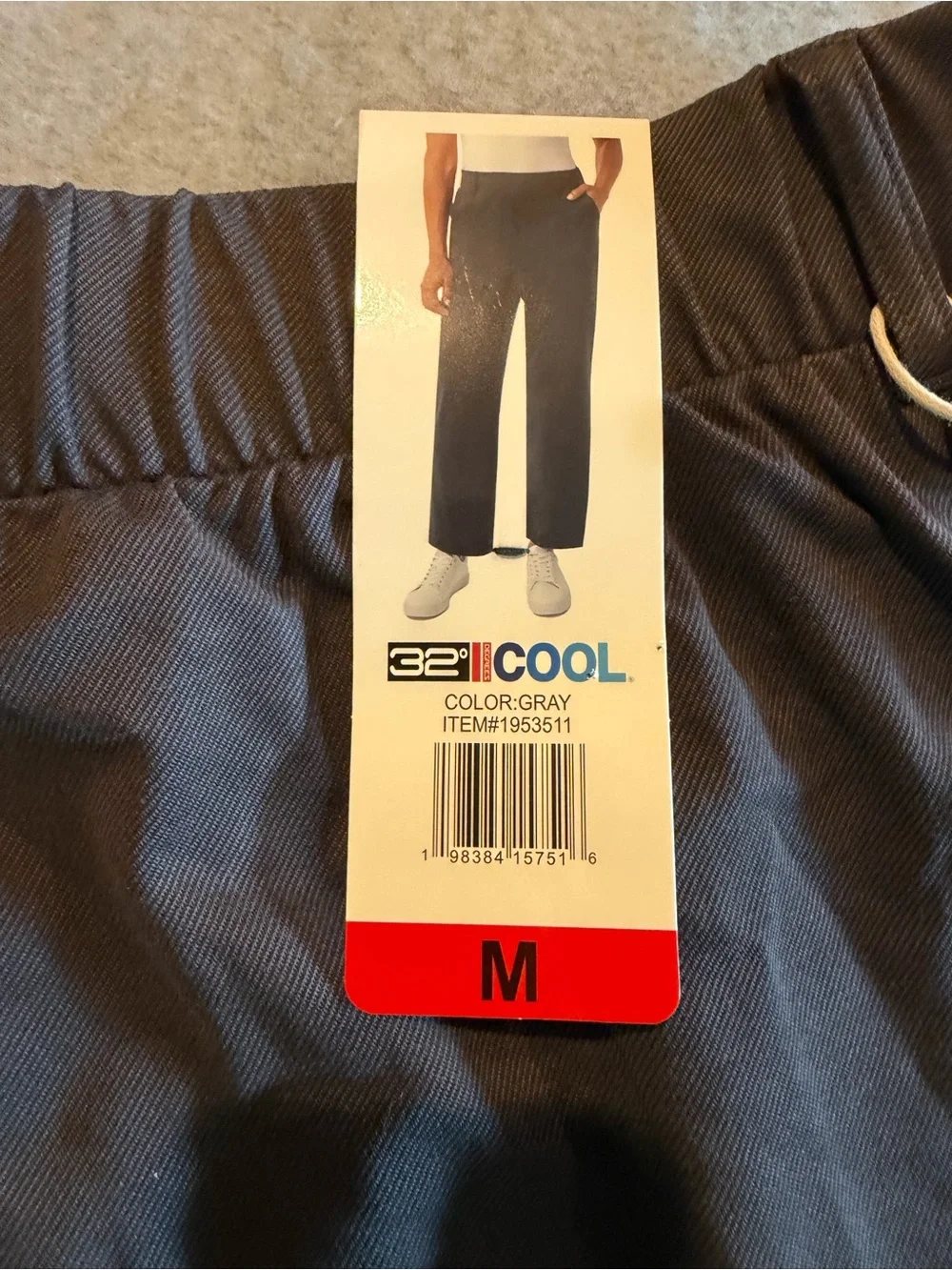 32 Degrees Cool Women's Lightweight Twill Gray Pull-On Pants Size Medium NWT